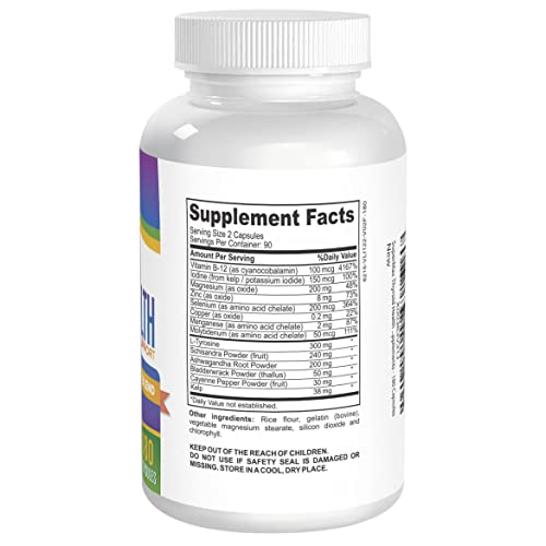 3-Month Thyroid Support Supplement (All-in-1 Formula) with 14 Active Ingredients Elevate Recovery Supplements uk supplements