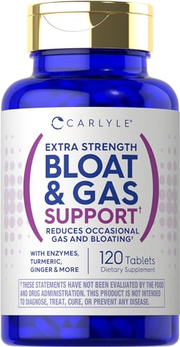 Carlyle Bloat & Gas Support for Men & Women | 120 Tablets | Extra Strength Pills | Supplement Carlyle uk supplements