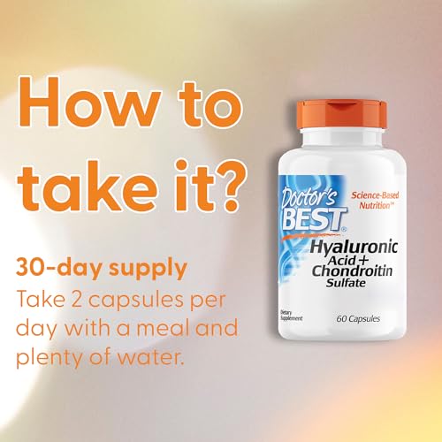 Doctor's Best, Hyaluronic Acid with Chondroitin Sulphate and Collagen, 60 Capsules, Gluten Free, SOYA Free Doctor's BEST uk supplements
