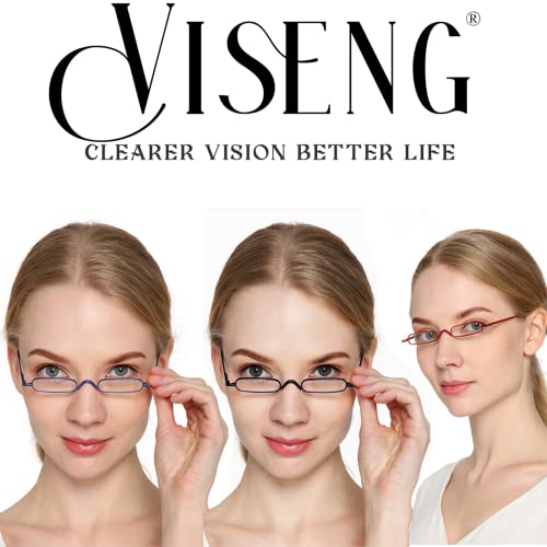 Viseng 2 Pairs Slim Pocket-Sized Metal Reading Glasses: Your Stylish Travel Companion Viseng uk supplements