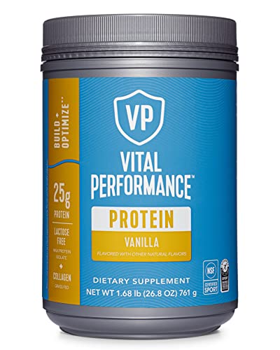 Vital Performance Protein Powder, 25g Lactose-Free Milk Protein Isolate Casein & Whey Vital Proteins uk supplements