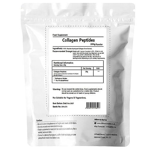 250g UKHealthHouse Collagen Powder, Bovine Collagen Peptides Powder UKHealthHouse uk supplements