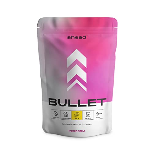 ahead BULLET | C8 MCT Powder with Collagen Powder - Vanilla - 300g - Perfect for Bulletproof Coffee ahead uk supplements