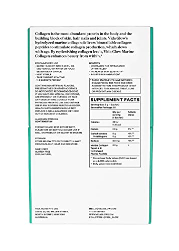 Vida Glow Marine Collagen Powder Sachets Original Vida Glow uk supplements
