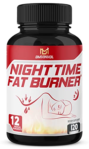 BMVINVOL Night Time Fat Burner 120Capsules, 12-in-1 Powerful Blend of Green Tea BMVINVOL uk supplements
