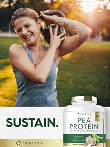 Carlyle Pea Protein Powder with BCAA'S 7lb | Unflavored | 29G Protein | Non-GMO, Gluten Carlyle uk supplements