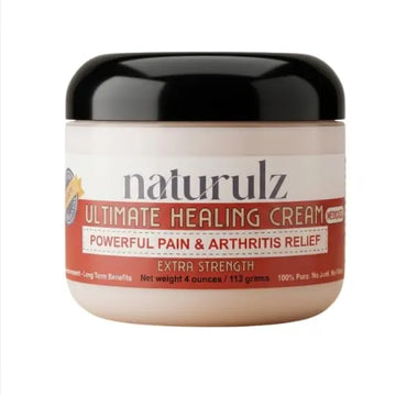 Naturulz Ultimate Healing (Medicated) Cream OTC 4 Ounce - Pain & Arthritis Topical for Sore Lower Back, Neck, Shoulders, and Muscles. All-Natural Formula with Medication Strength Capsaicin. Naturulz uk supplements