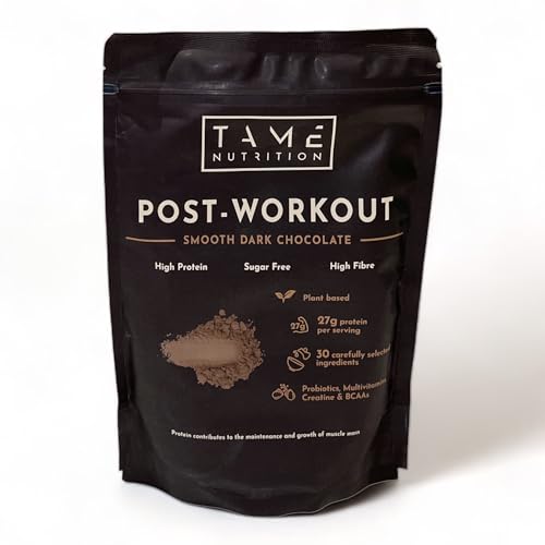 Vegan Post Workout Protein Powder | Dark Chocolate | 301g | Tame Nutrition Tame Nutrition uk supplements