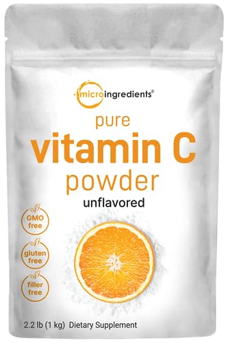Micro Ingredients Pure Vitamin C Crystal Powder (Water Soluble Vitamin C 1000mg Micro Ingredients uk supplements