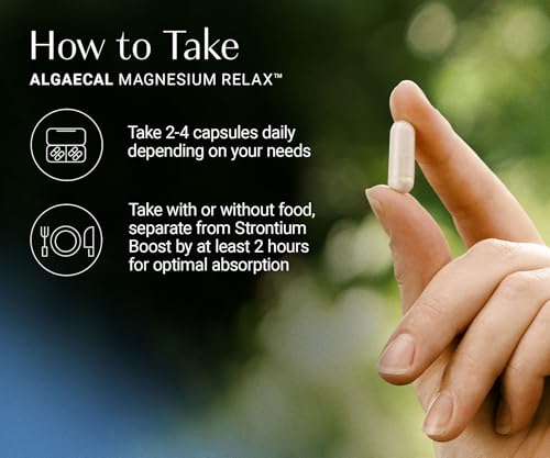 AlgaeCal Magnesium Relax™ - Chelated Magnesium with Ashwagandha for Sleep & Stress - Glycinate, Malate, Citrate - Sleep, Mood, & Cortisol Support (4 Months Supply) ALGAECAL uk supplements