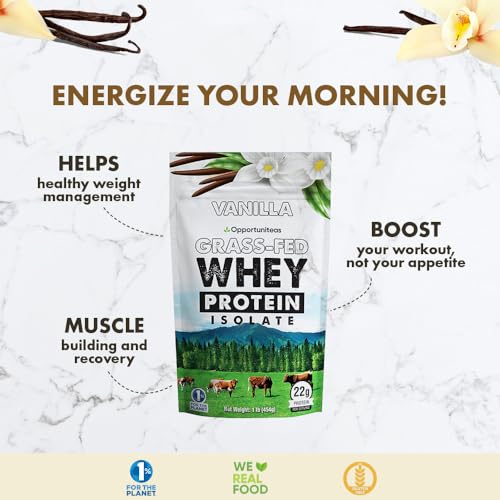 Opportuniteas Vanilla Whey Protein Powder - Grass Fed Whey Isolate + Real Sugar & Vanilla Opportuniteas uk supplements
