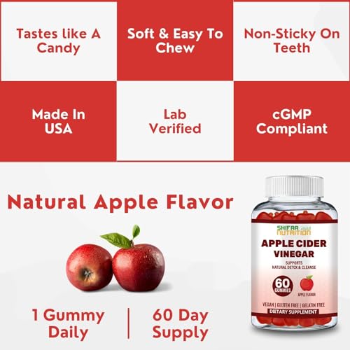 SHIFAA NUTRITION Halal Apple Cider Vinegar Gummies. Cleanse & Detox ACV Gummies SHIFAA NUTRITION uk supplements