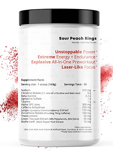 F'ing Workout - Explosive Pre-Workout Supplement (Sour Peach Rings) F'ing uk supplements