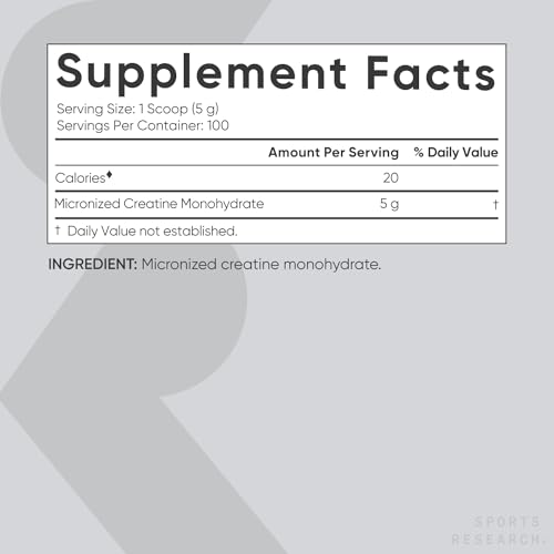 Sports Research Creatine Monohydrate - Gain Lean Muscle, Improve Performance Sports Research uk supplements