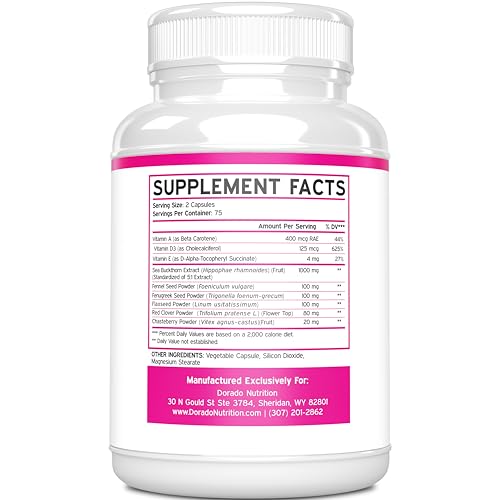 Vaginal Moisturizer & Vaginal Dryness Supplement (150 Capsules) Support Vaginal Wetness & Health DORADO NUTRITION uk supplements