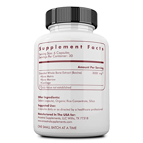 Ancestral Supplements Grass Fed Beef Bone and Marrow Supplement, Bone, Skin, Oral Health, and Joint Care Supplements Promote Whole Ancestral Supplements uk supplements