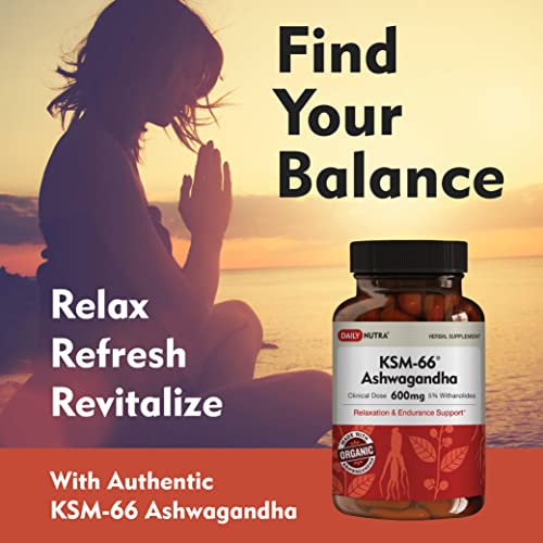 DailyNutra KSM-66 Ashwagandha 600mg Organic Root Extract - High Potency Supplement DailyNutra uk supplements