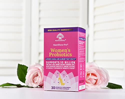 NutriCelebrity NutriFlora-Pro Probiotics for Women - Support Vaginal, Urinary Health (UTI) Nutricelebrity uk supplements