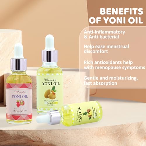 3 Packs Yoni Oil for Women, 100% Natural Feminine Oil Intimate Deodorant for Women, Eliminates Odor Wovarkie uk supplements