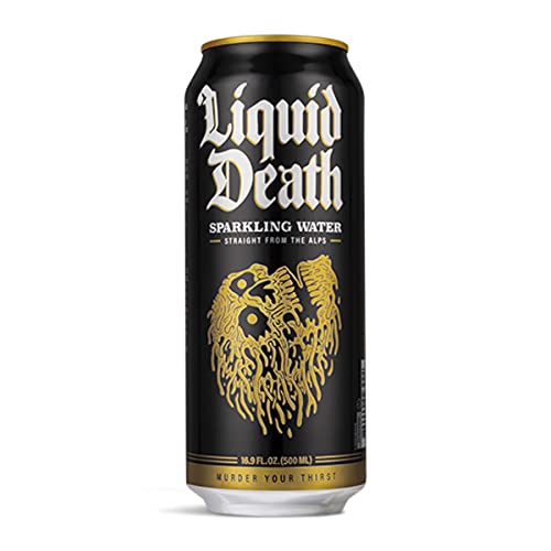 Liquid Death Sparkling Mountain Water, 16.9 oz Tallboys (18-Pack) Liquid Death uk supplements