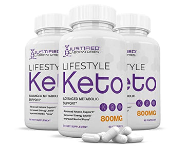 (3 Pack) Lifestyle Keto Pills 800MG Includes Patented goBHB Exogenous Ketones Advanced Justified Laboratories uk supplements
