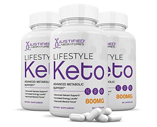 (3 Pack) Lifestyle Keto Pills 800MG Includes Patented goBHB Exogenous Ketones Advanced Justified Laboratories uk supplements
