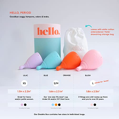 The Hello Cup Extra Small Menstrual Cup, BPA Free, Reusable, Hypoallergenic, Recyclable THE HELLO CUP uk supplements