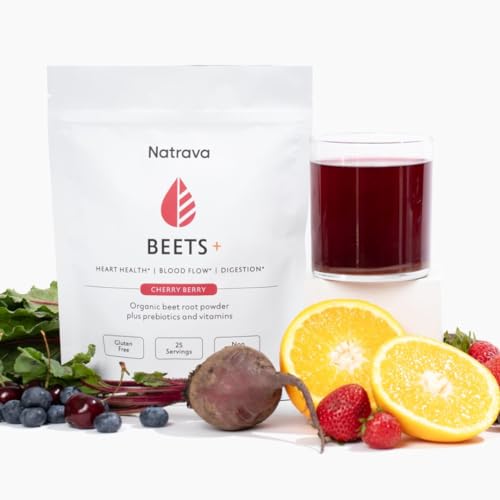 Natrava Beets+ | Organic Beet Root Powder, Vitamins, and Prebiotics | Supports Healthy Natrava uk supplements