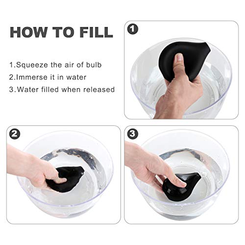 RANEU Enema Bulb Douche Enema Kit for Women & Men with 3 Nozzles (Black, 4 Piece Set) RANEU uk supplements