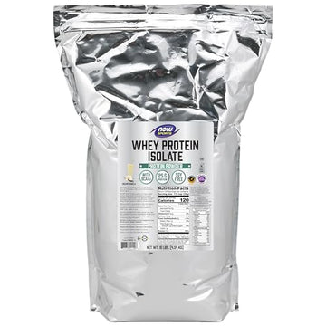 NOW Sports Nutrition, Whey Protein Isolate, 25 g With BCAAs, Creamy Vanilla Powder NOW uk supplements