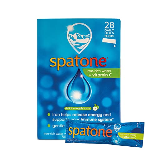 Spatone Natural Liquid Iron Supplement, Apple Flavour With Vitamin C (28 Sachets) Spatone uk supplements