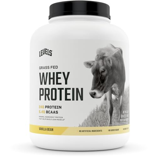 Levels Grass Fed 100% Whey Protein, No Hormones, Vanilla Bean, 5LB Levels Nutrition uk supplements