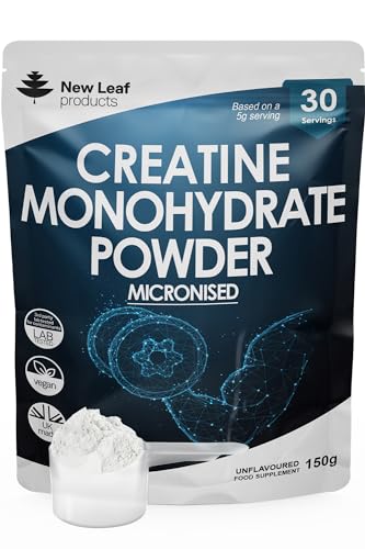 Creatine Monohydrate Powder 100% Pure Micronized Creatine - 150g Increased Absorption NEW LEAF PRODUCTS uk supplements