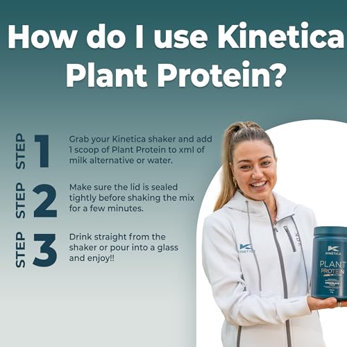 Kinetica Vanilla Flavour Plant Protein 1kg | Blend of Pea and Rice Protein | Vegan Kinetica uk supplements