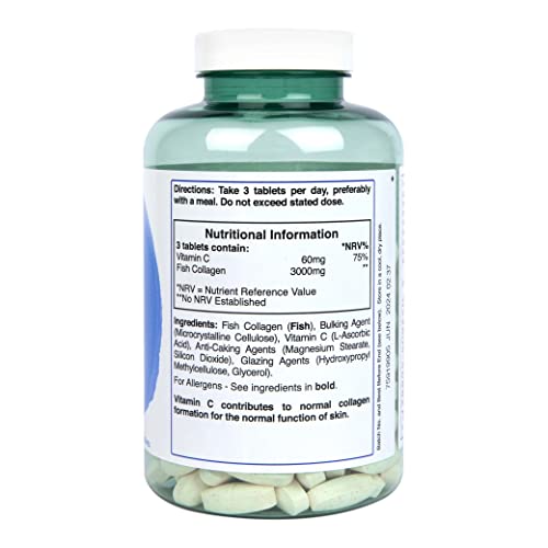 Holland & Barrett Marine Collagen with Vitamin C 3000mg 180 Tablets Holland & Barrett uk supplements