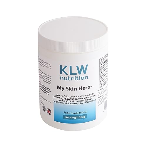 Marine Collagen Powder 10,000mg - with Vitamin C, Zinc, Biotin, Hyaluronic Acid - No fillers, sweeteners or additives KLW Nutrition uk supplements