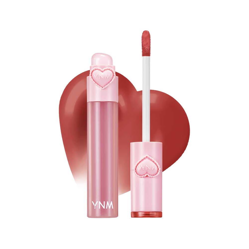 YNM Heart Jelling Tint, PEPPER JELLING, Silicone Lip Brush Included, K-Beauty, Non-Sticky, Moisturizing, Smudge-Proof, Korean Lip Tint, Long-Lasting, Vivid Color, 0.09 oz YNM uk supplements