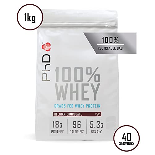 PhD Nutrition 100 Percent Whey, Grass Fed Whey, Lean Muscle Protein Powder PhD uk supplements