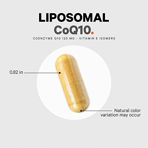 Codeage Liposomal CoQ10 Supplement - Vitamin E Isomers Tocopherols - 125mg Coenzy Codeage uk supplements