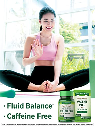 Nature's Truth Super Strength Water Pill with Potassium | 90 Count | Caffeine Free | Vegetarian Nature's Truth uk supplements