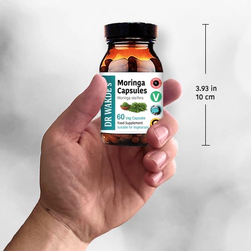 DR WAKDE'S Moringa Capsules (Moringa oleifera, 60 Veg Caps, Plant-Based Supplement, Ayurvedic Herb, All Natural, Vegan) DR WAKDE's uk supplements