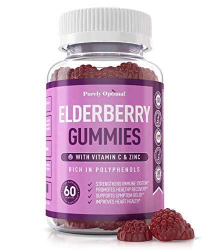 Premium Elderberry Gummies - Sambucus Elderberry Gummies for Adults - Black Elderber Purely Optimal uk supplements