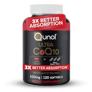 Qunol CoQ10 100mg Softgels, Ultra CoQ10 100mg, 3x Better Absorption, Antioxidant Qunol uk supplements
