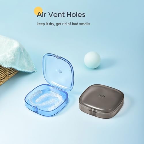 Slim Transparent Aligner Case with Magnetic Closure, Small Compact Retainer Holder Fits Maobuli uk supplements