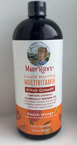 MaryRuth's Liquid Multivitamin+Hair Growth | Clinically Tested for Thicker Hair & Facial Wrinkles in Women | Biotin 10000mcg | Lustriva Hair Growth Supplement | MaryRuth Organics uk supplements