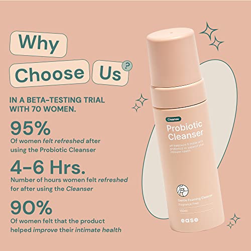 Ease - Probiotic Cleanser, Intimate Foaming Feminine Wash, Gentle Feminine Care Formula Ease uk supplements