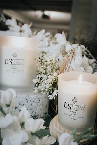 Jasmine | 5.5oz | Luxury Candle | Scented Candle | Aromatherapy | Essential Fragrance Oils Elusive Scent uk supplements