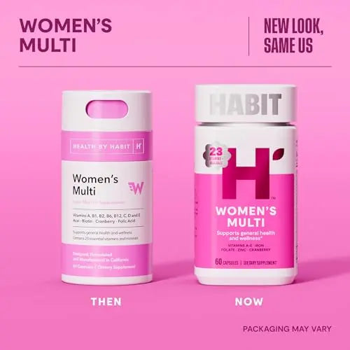 Habit Womens Multi Supplement 2 Pack (120 Capsules) - New Look, Supports General Health & Wellness, 23 Essential Vitamins and Minerals H' Habit uk supplements