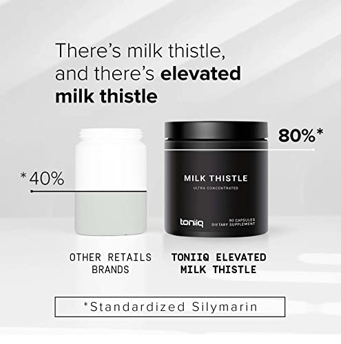 Toniiq Ultra High Strength Milk Thistle Capsules - 25,000mg 50x Concentrated Extract Toniiq uk supplements