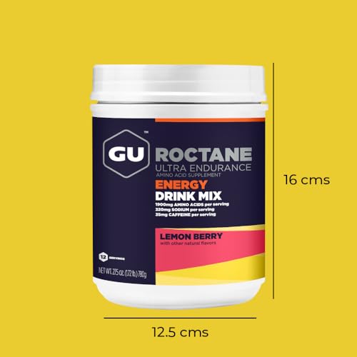 GU Energy Roctane Ultra Endurance Energy Drink Mix, Lemon Berry, 1.72 lb GU Energy uk supplements